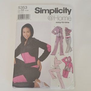 Simplicity vintage easy to sew pattern 5353 track suit size BB 8-18
